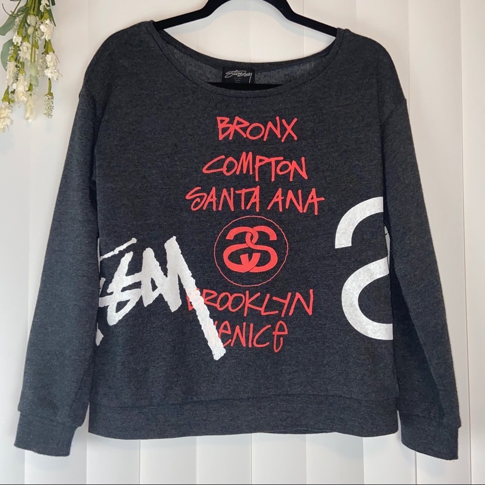 Stussy Black Pullover Sweater S